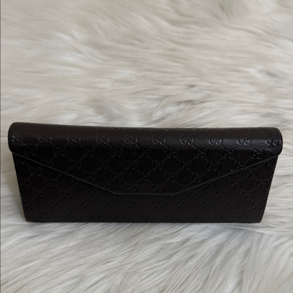 Gucci GG Monogram Foldable Sunglasses Case Brown Authentic - Picture 3 of 11